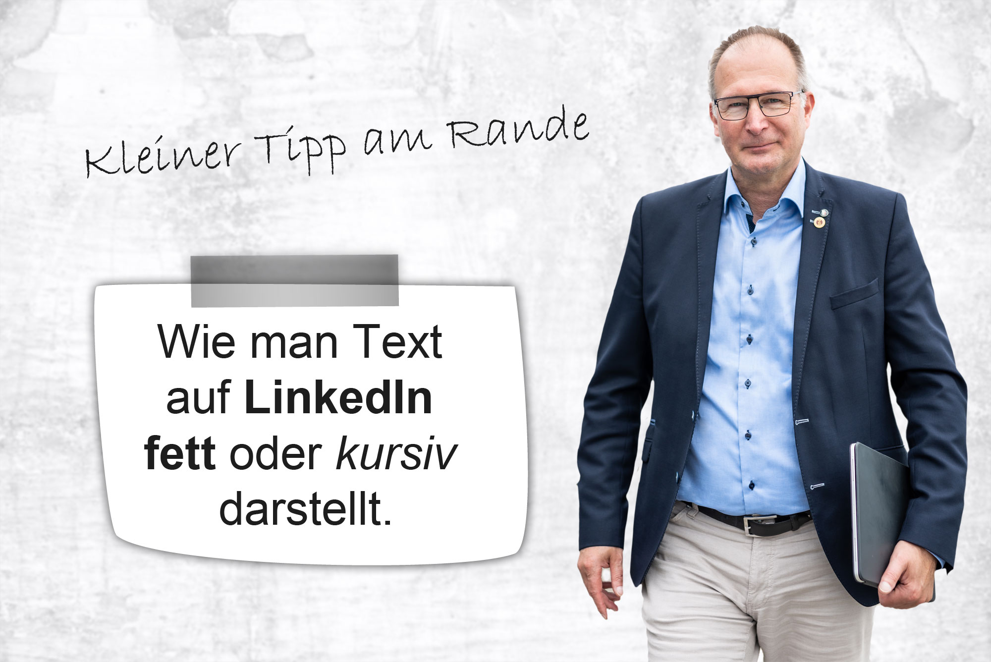 Wie man Text auf LinkedIn fett oder kursiv darstellt