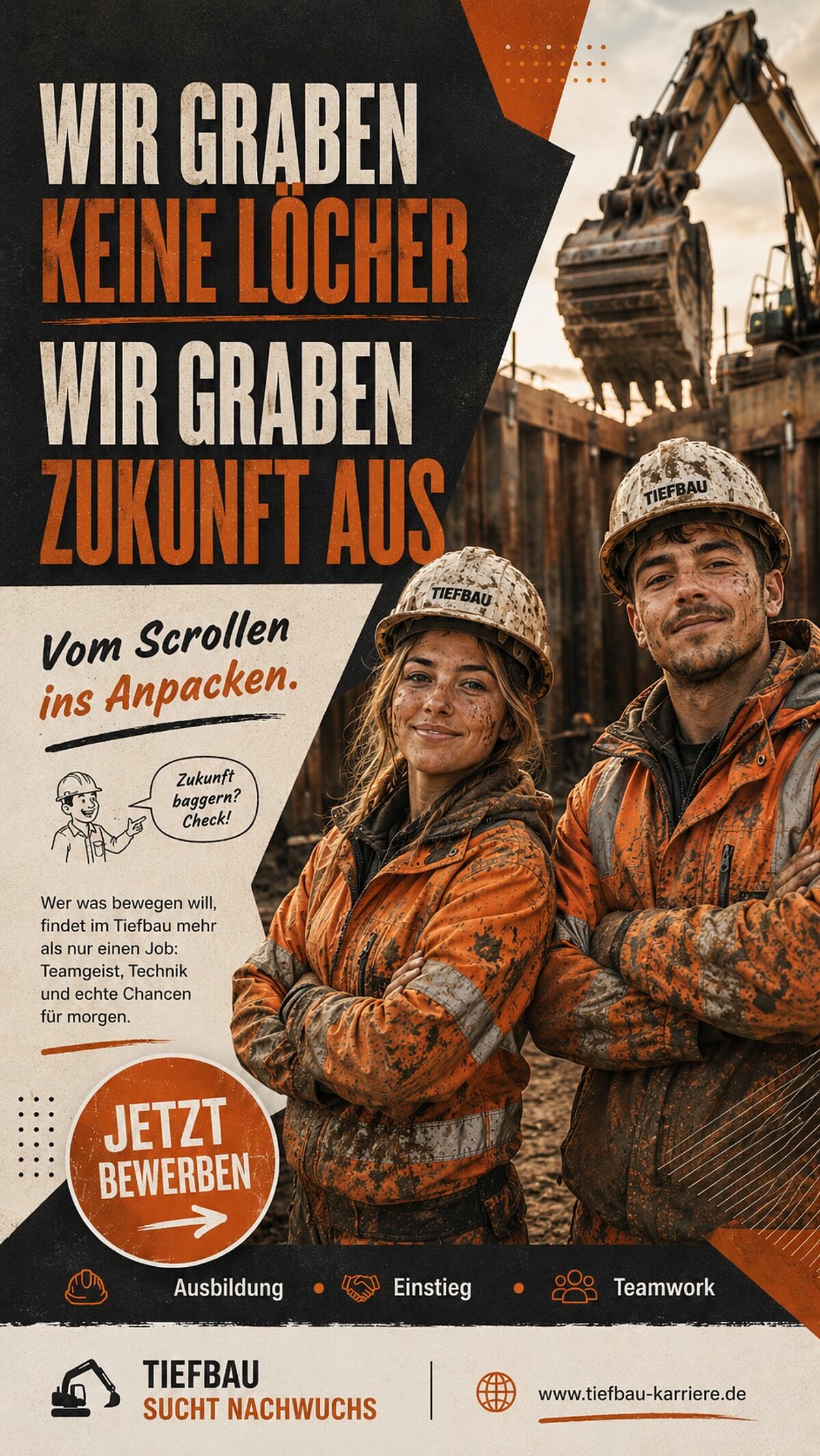 Wir baggern Talente aus.